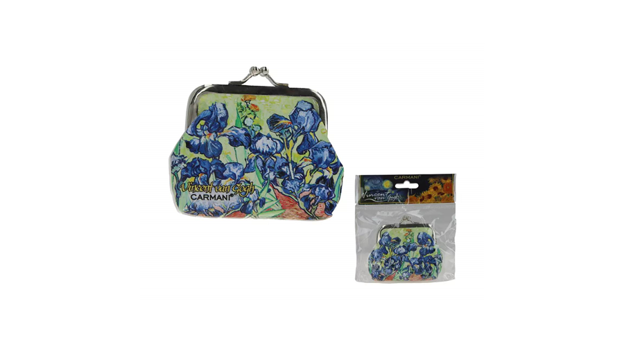 Műbőr pénztárca 9x7,5x2cm Van Gogh Írisz
