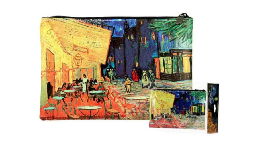 Műbőr neszesszer 22x16,5x1cm Van Gogh Kávéház éjjel