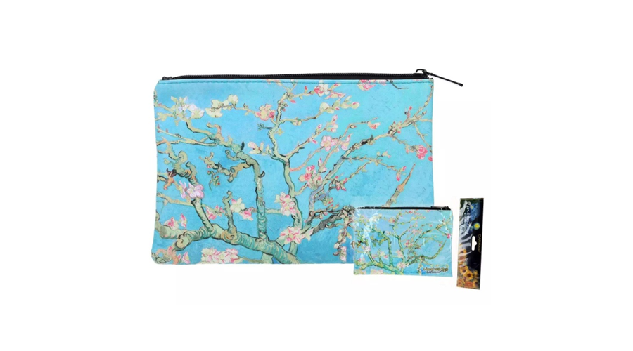 Műbőr neszesszer 22x16,5x1cm Van Gogh Mandulavirágzás