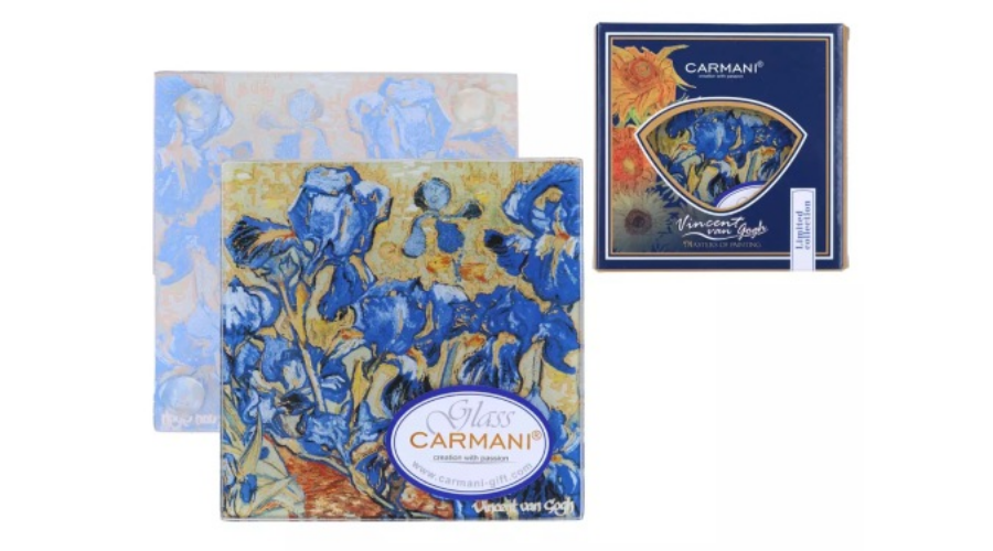 Üveg poháralátét 10,5x10,5cm Van Gogh Íriszek