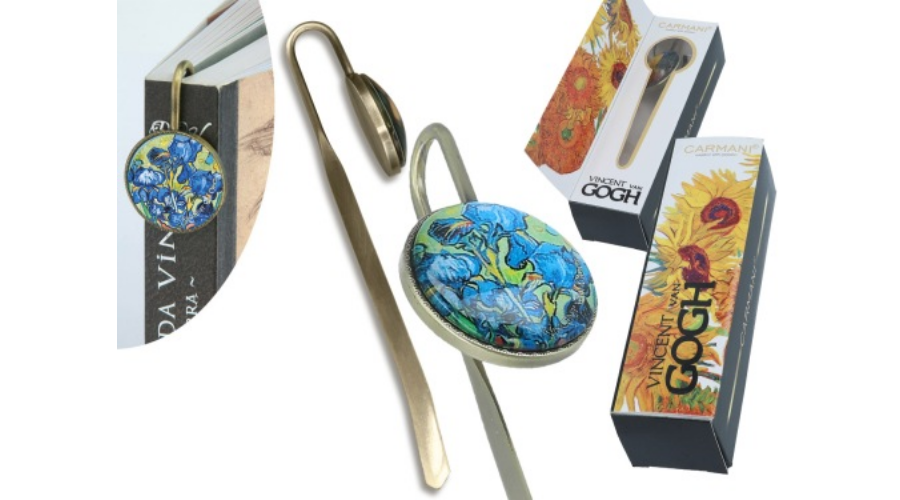 Könyvjelző 14,5x4,5x3cm fémVan Gogh Íriszek
