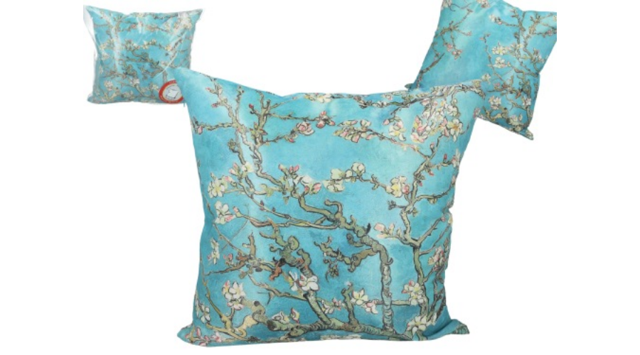 Párna 45x45cm polyester Van Gogh Mandulavirágzás