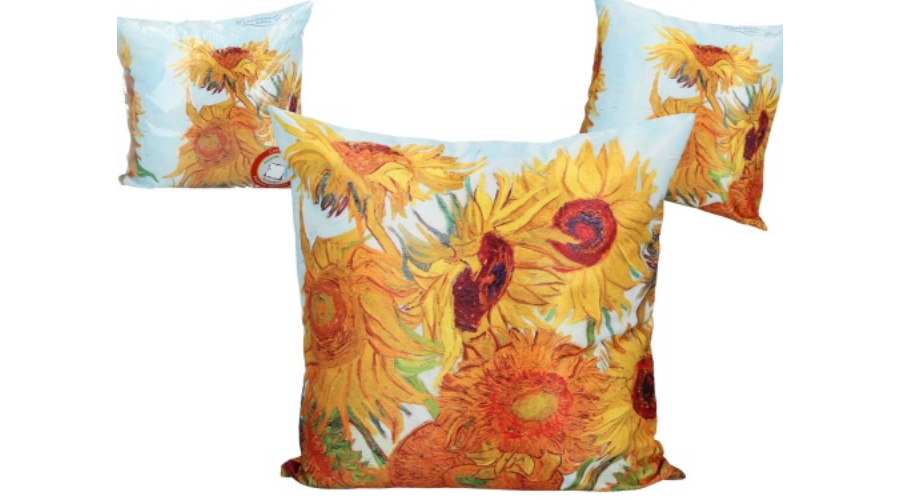 Párna 45x45cm polyester Van Gogh Napraforgók