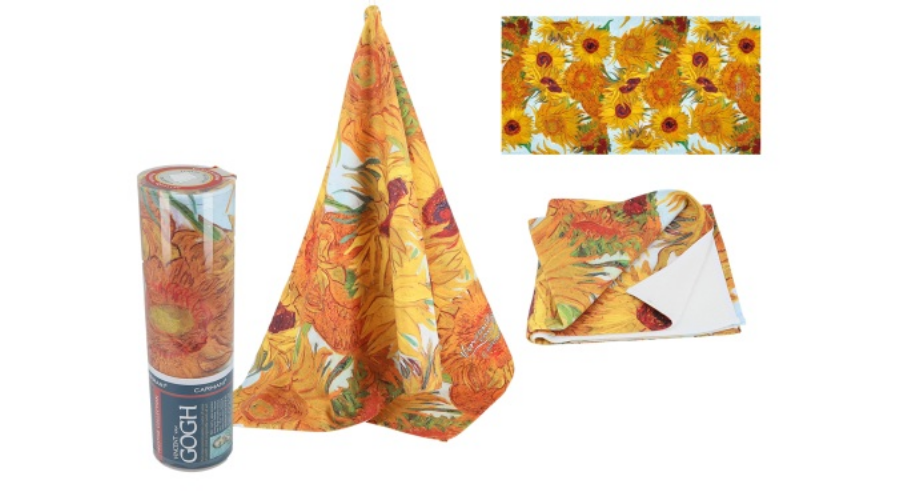 Törölköző 50x100cm 35% pamut-65% polyester Van Gogh Napraforgók