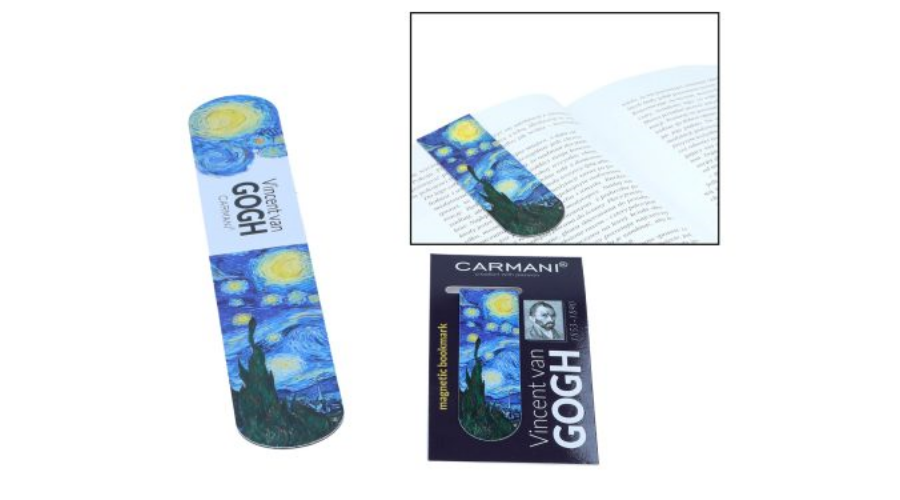 Mágneses könyvjelző 30x100mm papírVan Gogh Csillagos éj