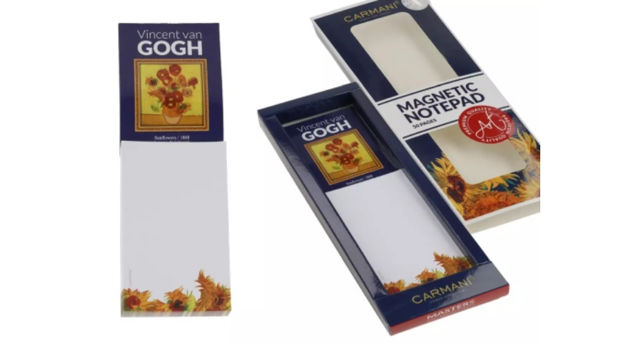 Mágneses notesz 6x18cm Van Gogh Napraforgók