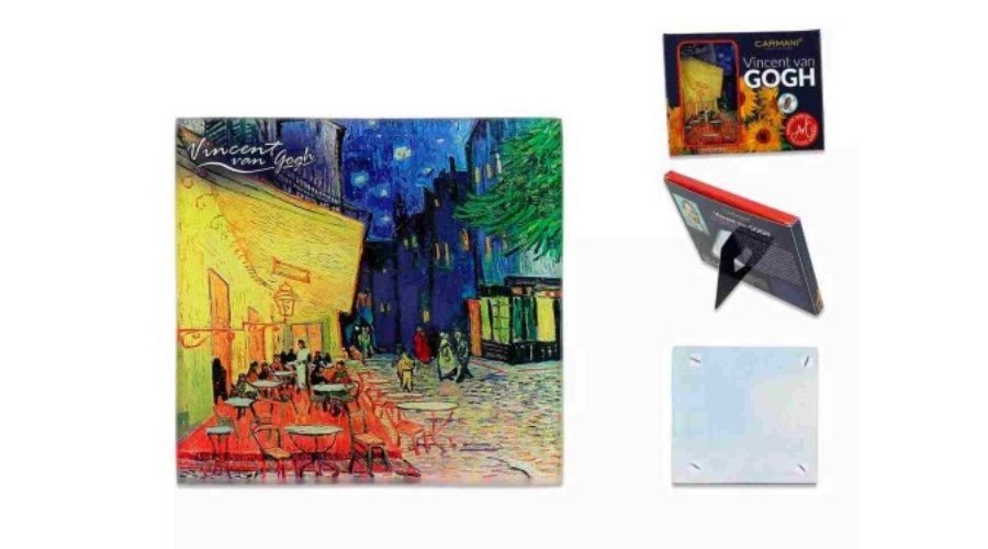 Üveg poháralátét 10,5x10,5cm Van Gogh Kávéház éjjel