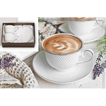 Veroni porcelán teáscsésze 2 személyes szett díszdobozban Omena