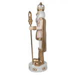 Nagyméretű karácsonyi diótörő figura rózsaszín arany színű 63x50x178 cm