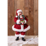 Karácsonyi télapó figura piros ruhás manófigurával