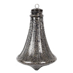 Antikolt fekete üveg nagy vintage karácsonyfadísz Ø 17X27 CM