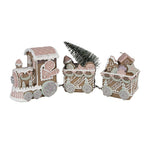 LED-es mézeskalács vonat fenyőfával