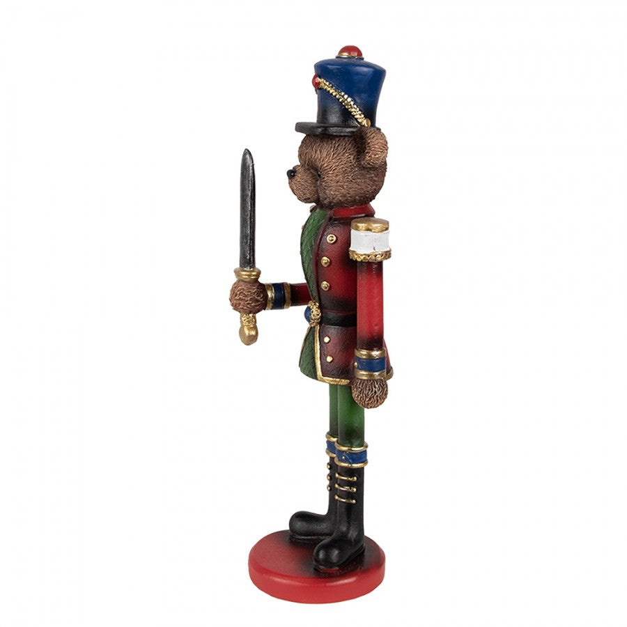 Diótörő maci karácsonyi dekoráció 20 cm