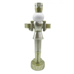 Karácsonyi diótörő figura kér mécsestartóval arany ezüst