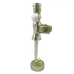 Karácsonyi diótörő figura kér mécsestartóval arany ezüst