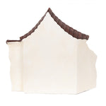 Levelet író Télapó házban LED-es vintage karácsonyi figura