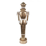Fém karácsonyi diótörő figura arany színű 43 cm
