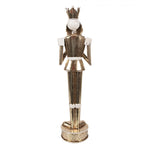 Fém karácsonyi dobos diótörő figura arany színű