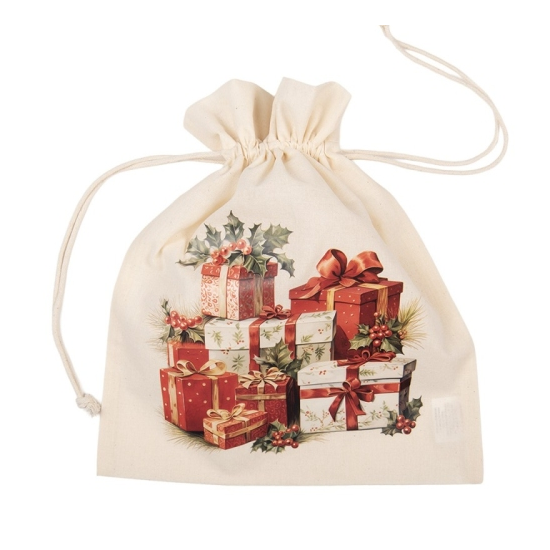 Karácsonyi ajándékzsák 21×1×25 cm, textil, csomagok