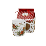 Karácsonyi Porcelán madárkás bögre 400 mlházikó díszcsomagolásban, Christmas Birds 1