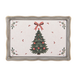Karácsonyi műanyag tálca 31×22×2 cm, Traditional Christmas Harmony