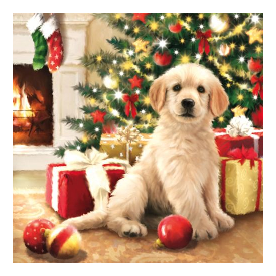 Waiting for Presents karácsonyi szalvéta 33x33cm 20 db-os