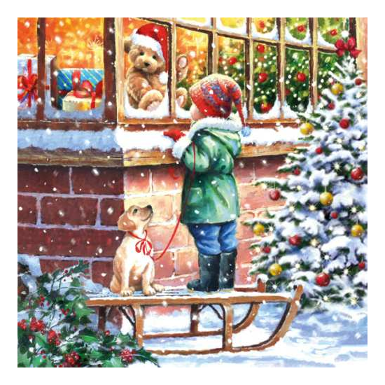 Wishing karácsonyi szalvéta 33x33cm 20 db-os