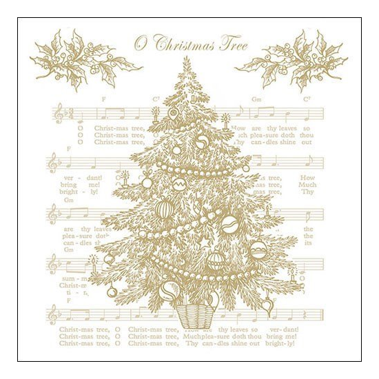 O Christmas Tree Gold karácsonyi szalvéta 33x33cm 20 db-os