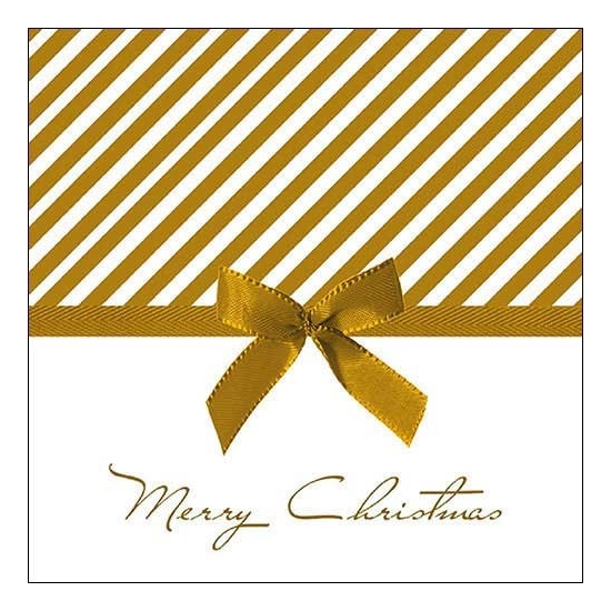 Christmas Bow Gold karácsonyi szalvéta 33x33cm 20 db-os
