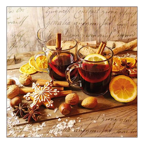 Glühwein karácsonyi szalvéta 33x33cm 20 db-os
