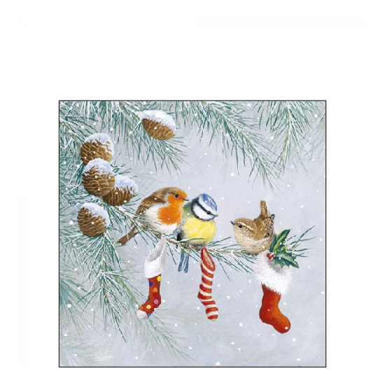 Christmas Socks karácsonyi szalvéta 25x25cm 20 db-os