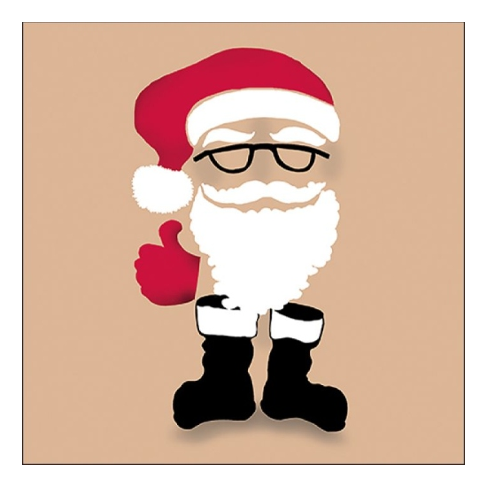 Invisible Santa Brown karácsonyi szalvéta 33x33cm 20 db-os