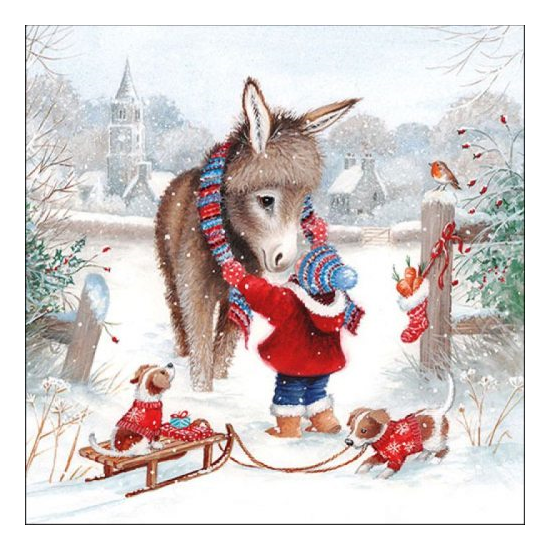 Keeping Warm karácsonyi szalvéta 33x33cm 20 db-os