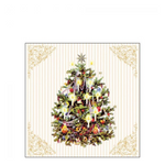 X-mas Tree Cream karácsonyi szalvéta 25x25cm 20 db-os