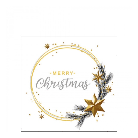 Wishing Ring White karácsonyi szalvéta 25x25cm 20 db-os