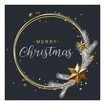 Wishing Ring Black karácsonyi szalvéta 33x33cm 20 db-os