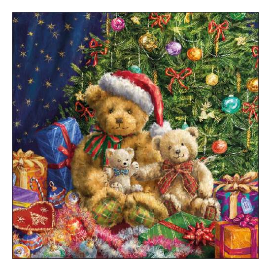 X-mas Bears karácsonyi szalvéta 33x33cm 20 db-os