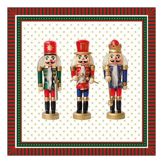 Three Nutcrackers karácsonyi szalvéta 33x33cm 20 db-os