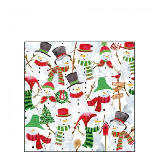 Snowman Party karácsonyi szalvéta 25x25cm 20 db-os