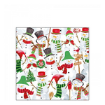 Snowman Party karácsonyi szalvéta 25x25cm 20 db-os