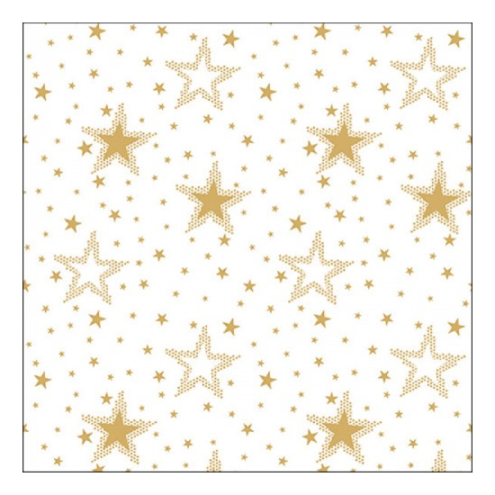 Night sky gold/white karácsonyi szalvéta 33x33cm 20 db-os