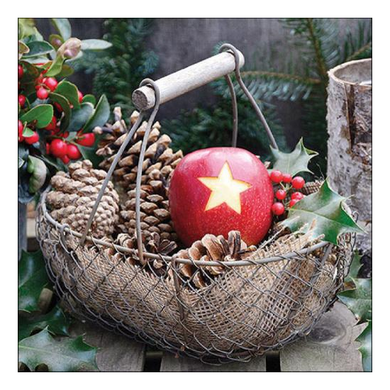 Star apple karácsonyi szalvéta 33x33cm 20 db-os