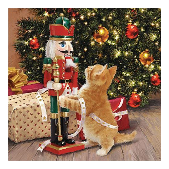Playing with nutcracker karácsonyi szalvéta 33x33cm 20 db-os
