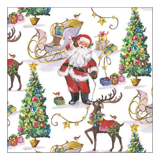Laughing santa karácsonyi szalvéta 33x33cm 20 db-os