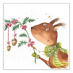 Funny squirrel karácsonyi szalvéta 33x33cm 20 db-os