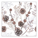 Pine cones karácsonyi szalvéta 33x33cm 20 db-os