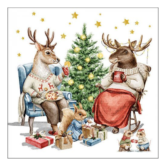 Winter companions karácsonyi szalvéta 33x33cm 20 db-os