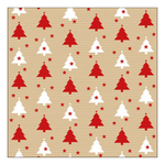 Trees and stars red karácsonyi szalvéta 33x33cm 20 db-os