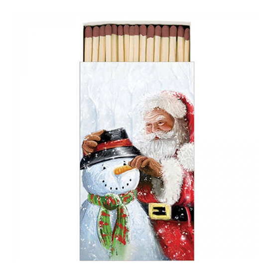 Santa and snowman gyufa karácsonyi dobozban