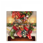 Hanging stockings karácsonyi szalvéta 25x25cm 20 db-os